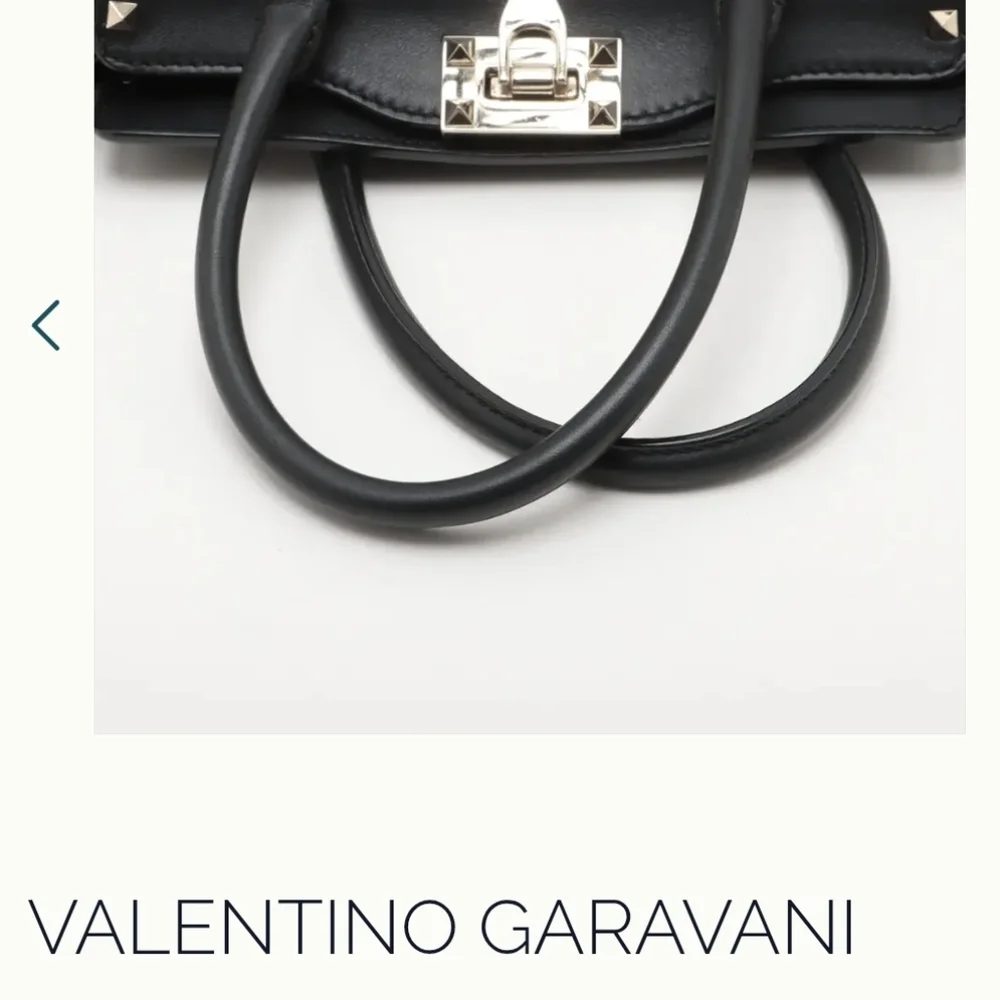 Valentino Garavani Black Tote with Silver Studs - Picture 6 of 13